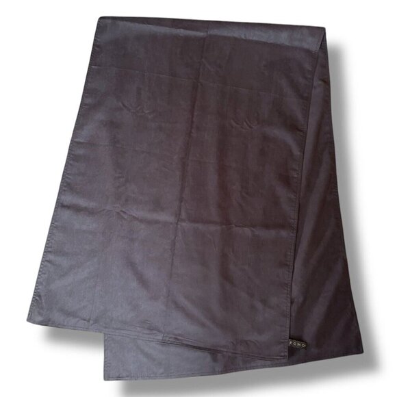 Echo Womens Scarf Gray Microsuede Faux Leather Oversized Travel Wrap 27" x 78" - Picture 4 of 6